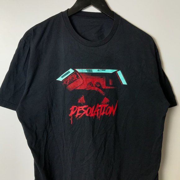 Desolation T Shirt Computer Setup Geek Tech Graphic Tee Short Sleeve Cotton - Picture 9 of 10